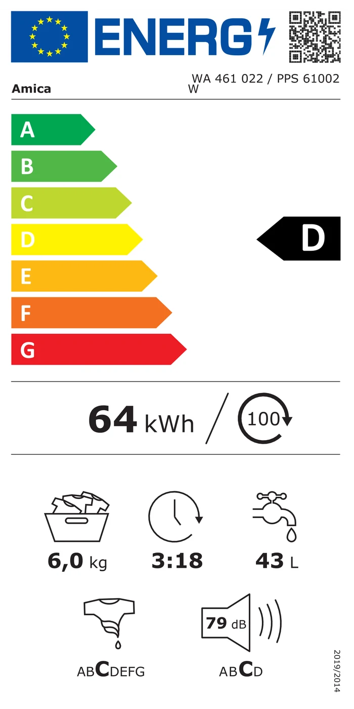 EU-Energielabel – Energieeffizienzklasse D