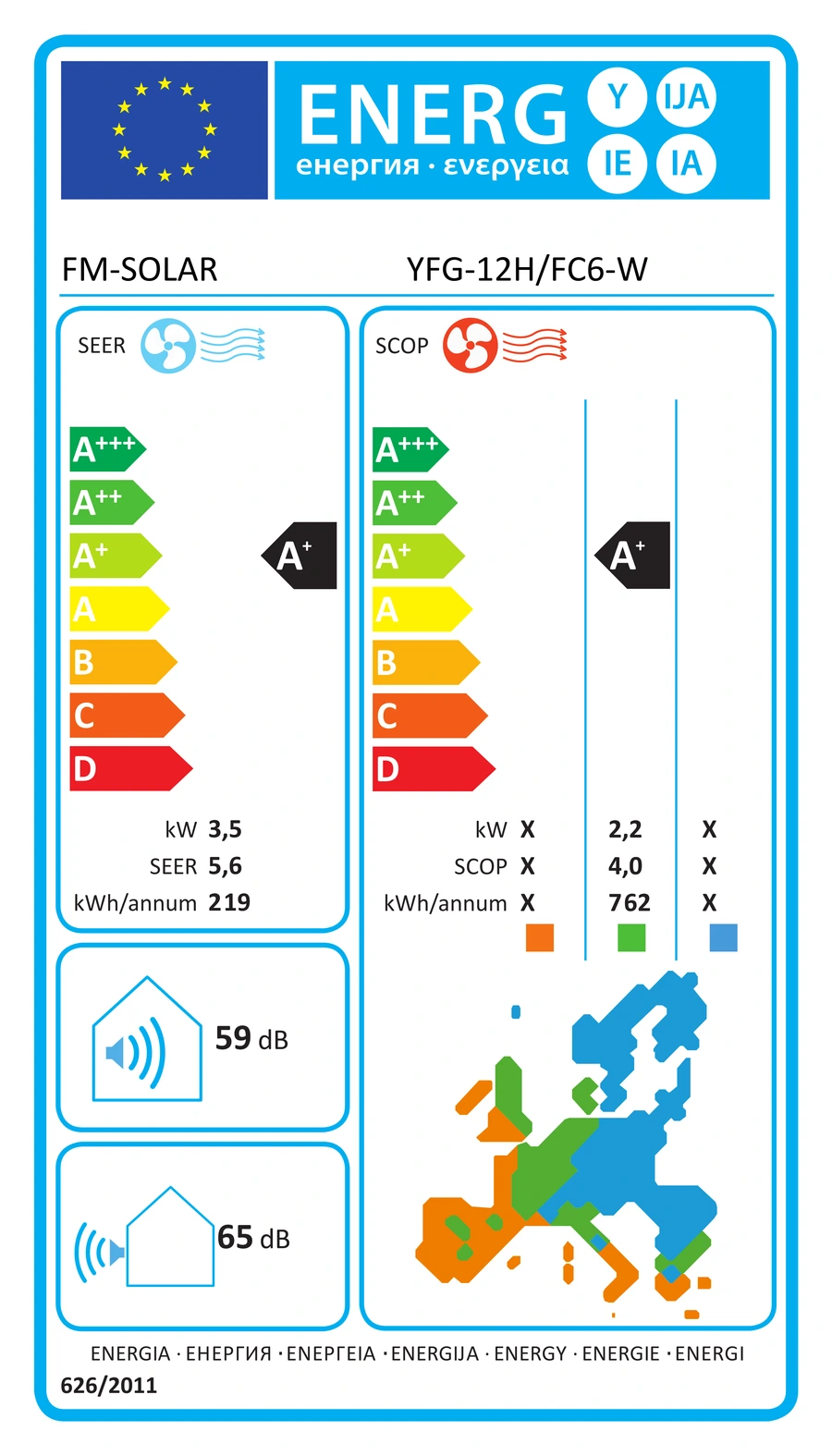 EU-Energielabel – Energieeffizienzklasse A+