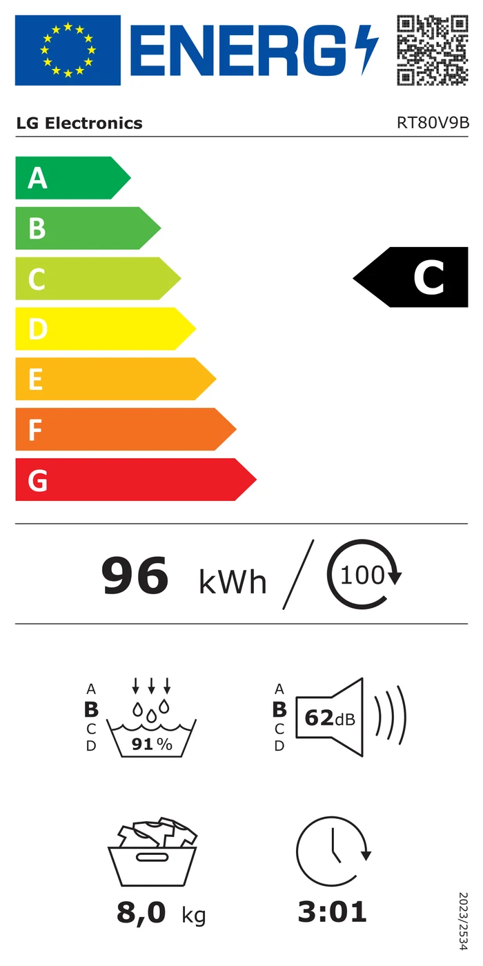 EU-Energielabel – Energieeffizienzklasse C