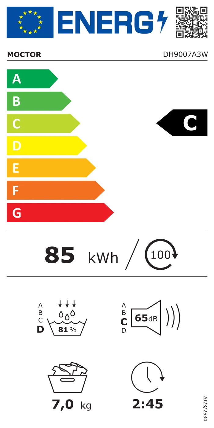 EU-Energielabel – Energieeffizienzklasse C