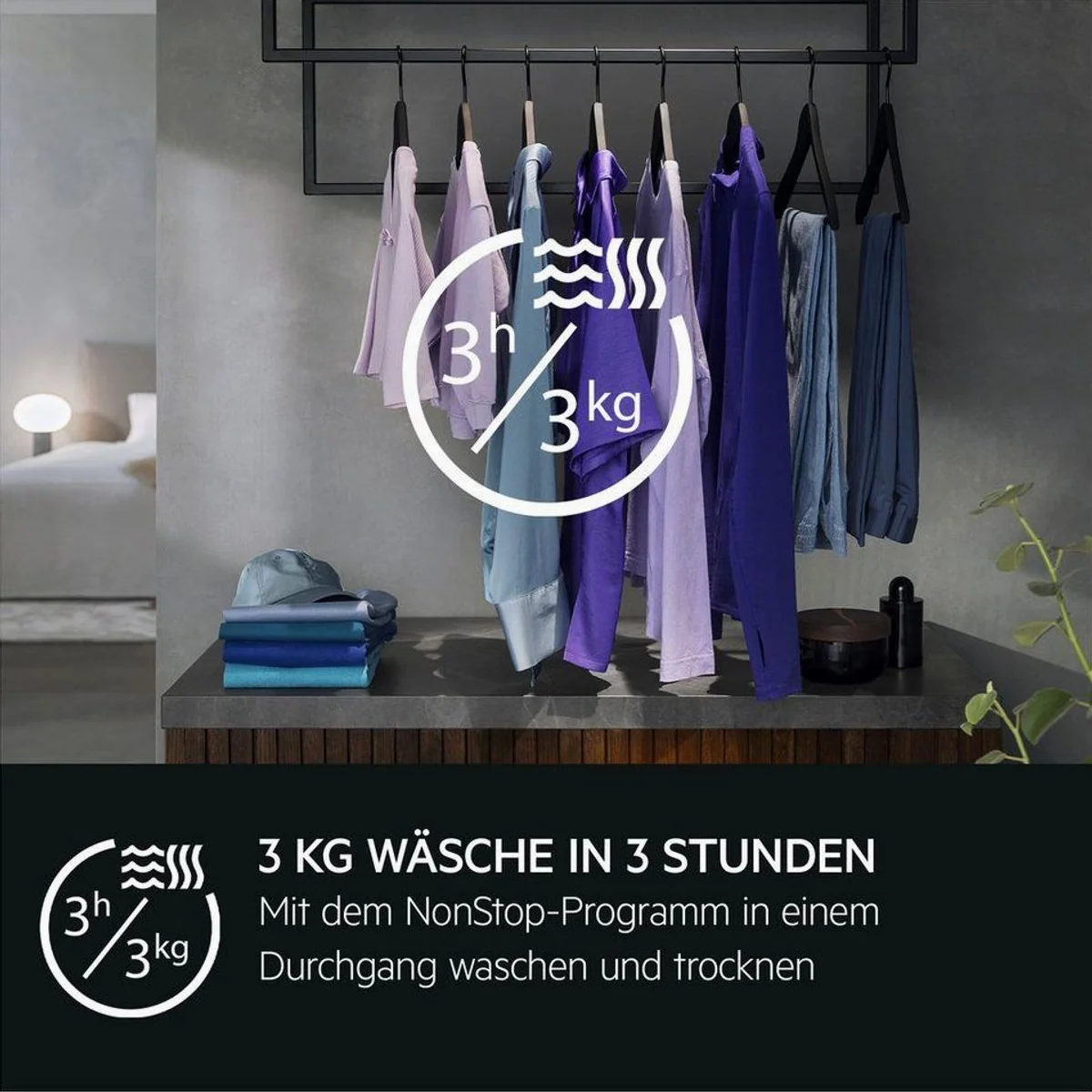 AEG Waschtrockner 9000 SensiDry L9WEF80690, 9 kg, 6 kg, 1600 U/min, AbsoluteCare 3