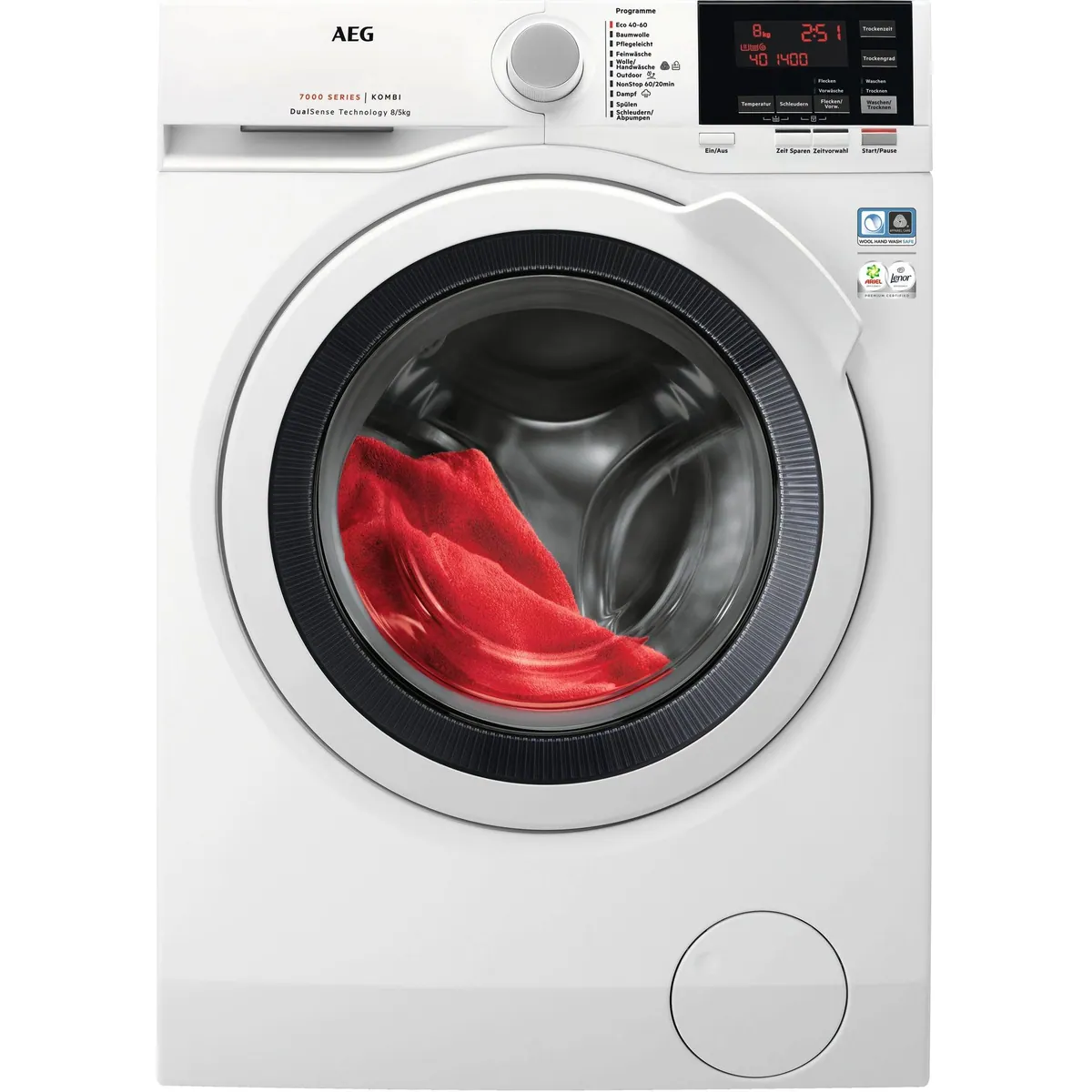 AEG Waschtrockner 7000 ProSteam L7WBA60680, 8 kg, 5 kg, 1600 U/min, sanfte Dampftechnologie