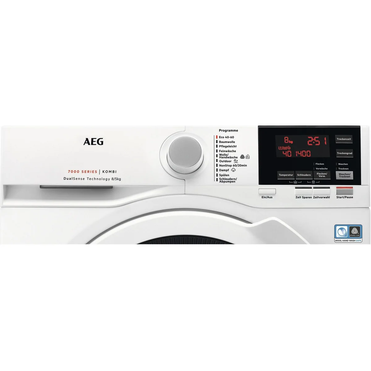 AEG Waschtrockner 7000 ProSteam L7WBA60680, 8 kg, 5 kg, 1600 U/min, sanfte Dampftechnologie 2