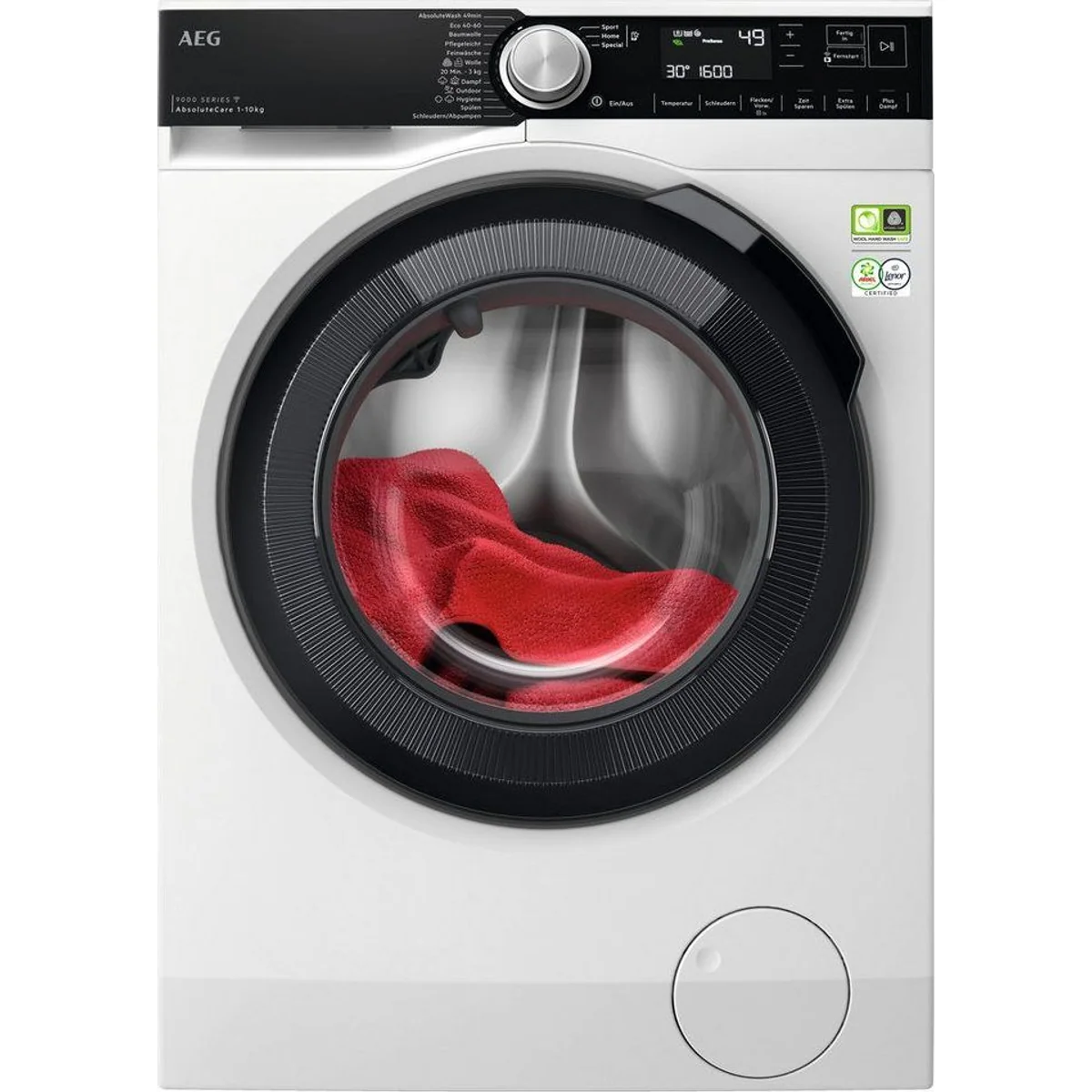 AEG LR9W80600 AbsoluteCare Waschmaschine, 10 kg, 1600 U/min, SoftWater-Technologie