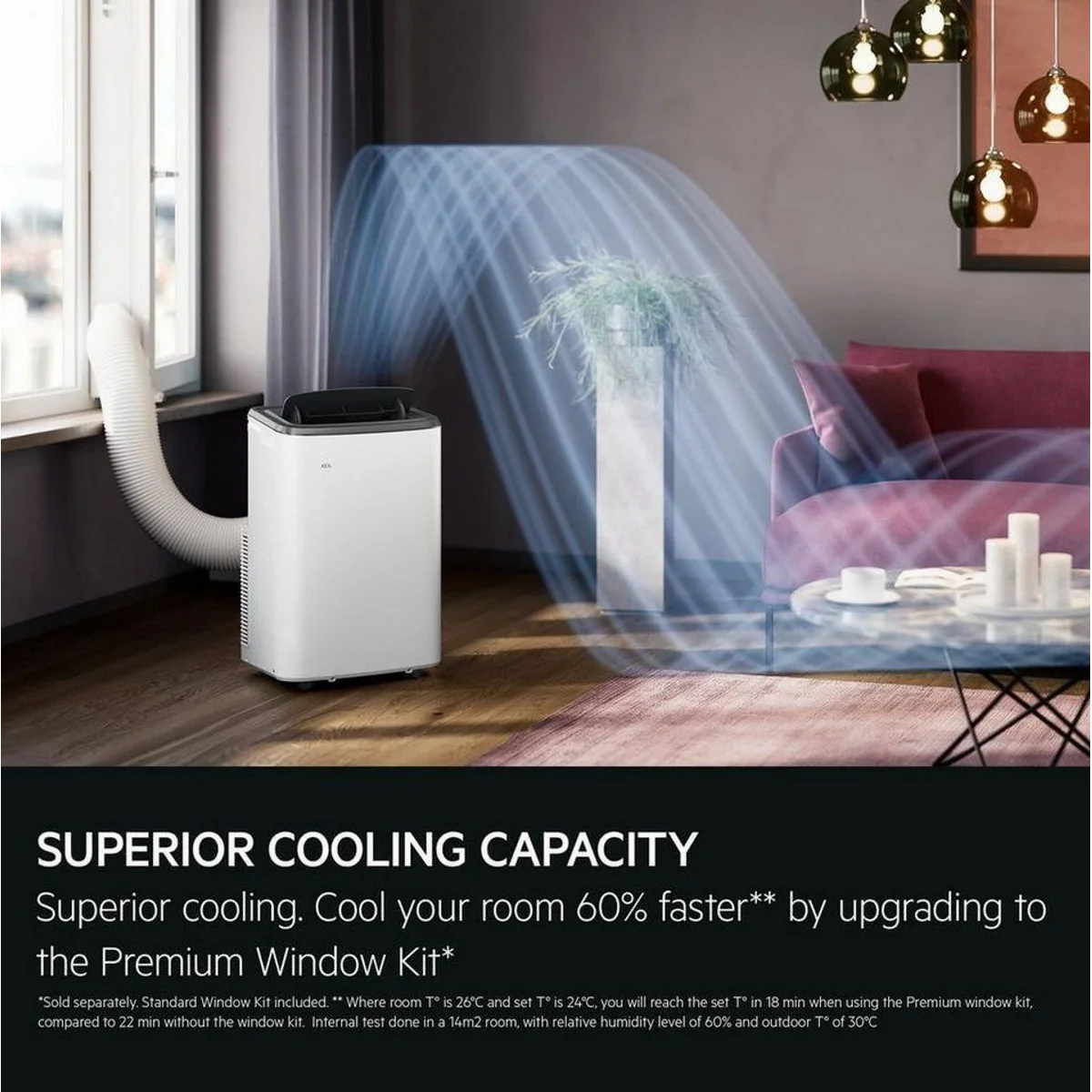 AEG AXP34U338CW Klimagerät, Kühlung, Heizung, WLAN-fähig 2