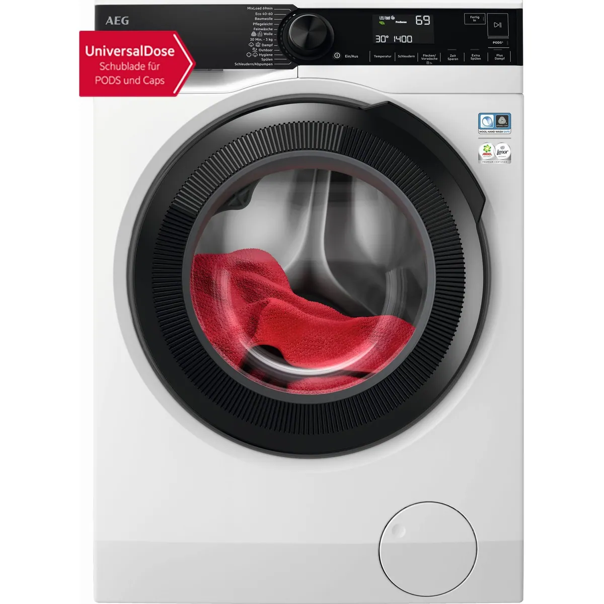 AEG LR7EA410FL 7000 ProSteam Waschmaschine, 10 kg, 1400 U/min, Invertermotor