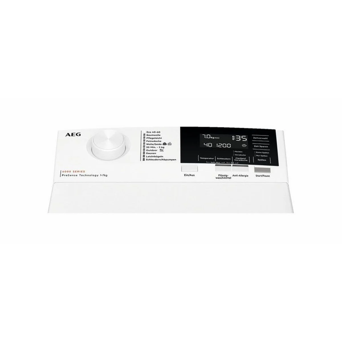 AEG LTR6A60370 Toplader-Waschmaschine, 7 kg, 1300 U/min, Anti-Allergie-Programm 2