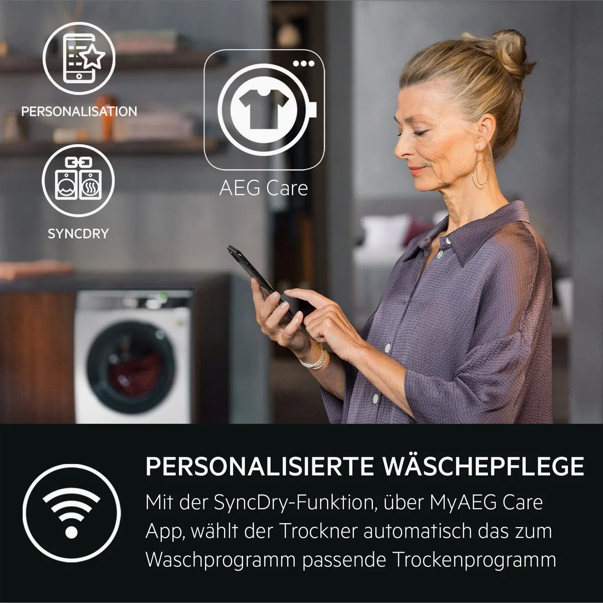 AEG TR9W75790 Wärmepumpentrockner, 3D-Scan-Technologie, Hygiene-Programm, App-gesteuert 3