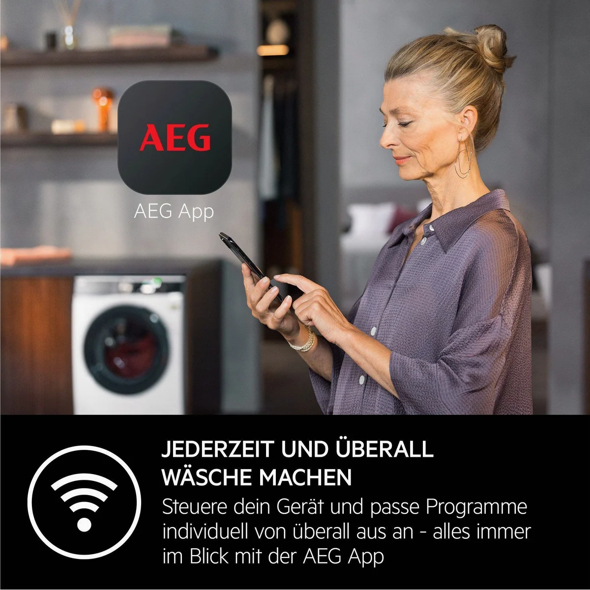 AEG Waschtrockner 9000 AbsoluteCare LWR9W81600, 10 kg, 6 kg, 1550 U/min — Effiziente Wärmepumpentechnologie, Smart-Funktionen, ProSense+ 3