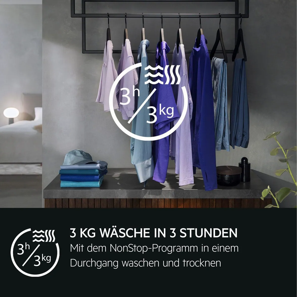 AEG Waschtrockner 9000 AbsoluteCare LWR9W81600, 10 kg, 6 kg, 1550 U/min — Effiziente Wärmepumpentechnologie, Smart-Funktionen, ProSense+ 4