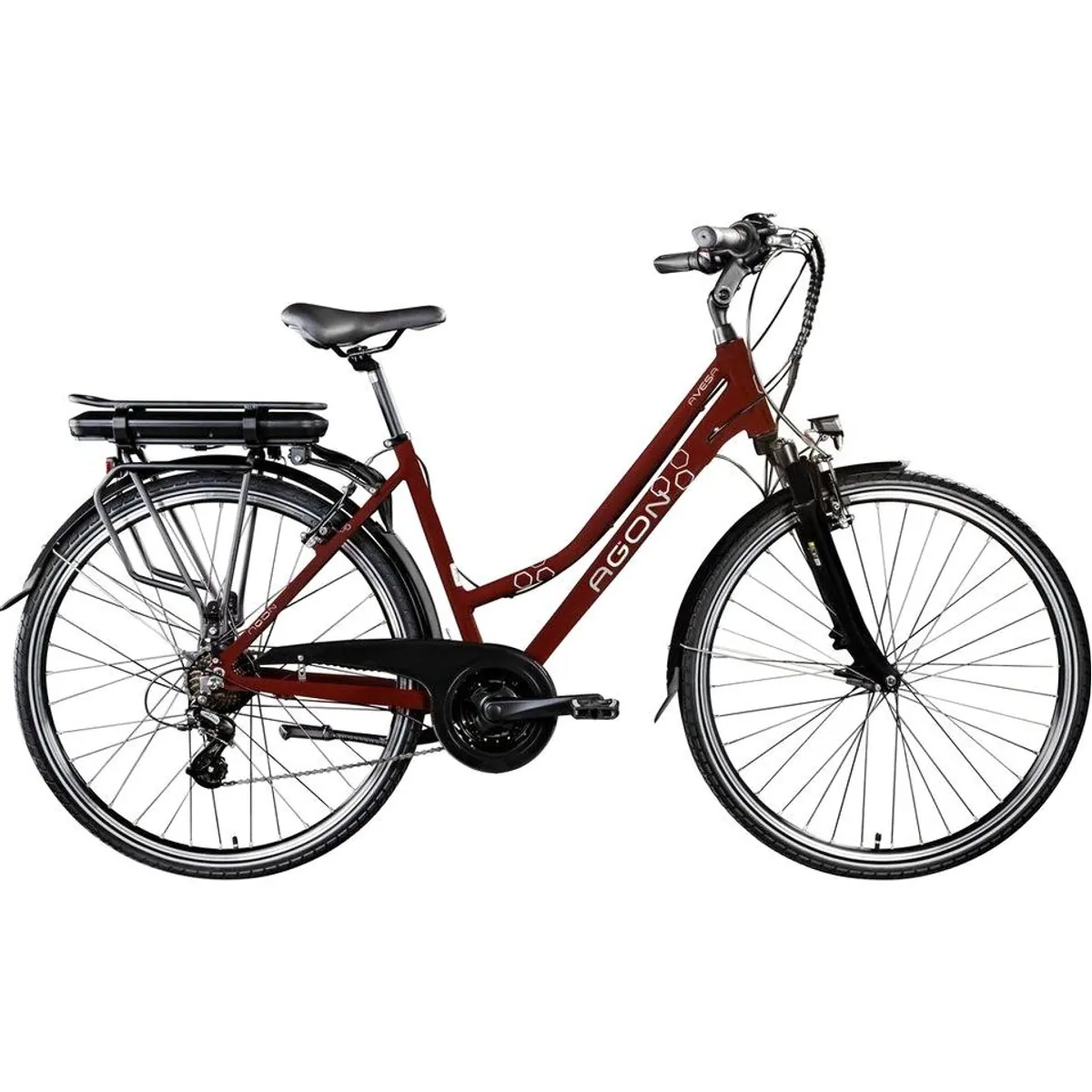 Agon Avesa E-Bike Trekkingrad, 21-Gang-Kettenschaltung, 374 Wh Akku — Komfort und Vielseitigkeit