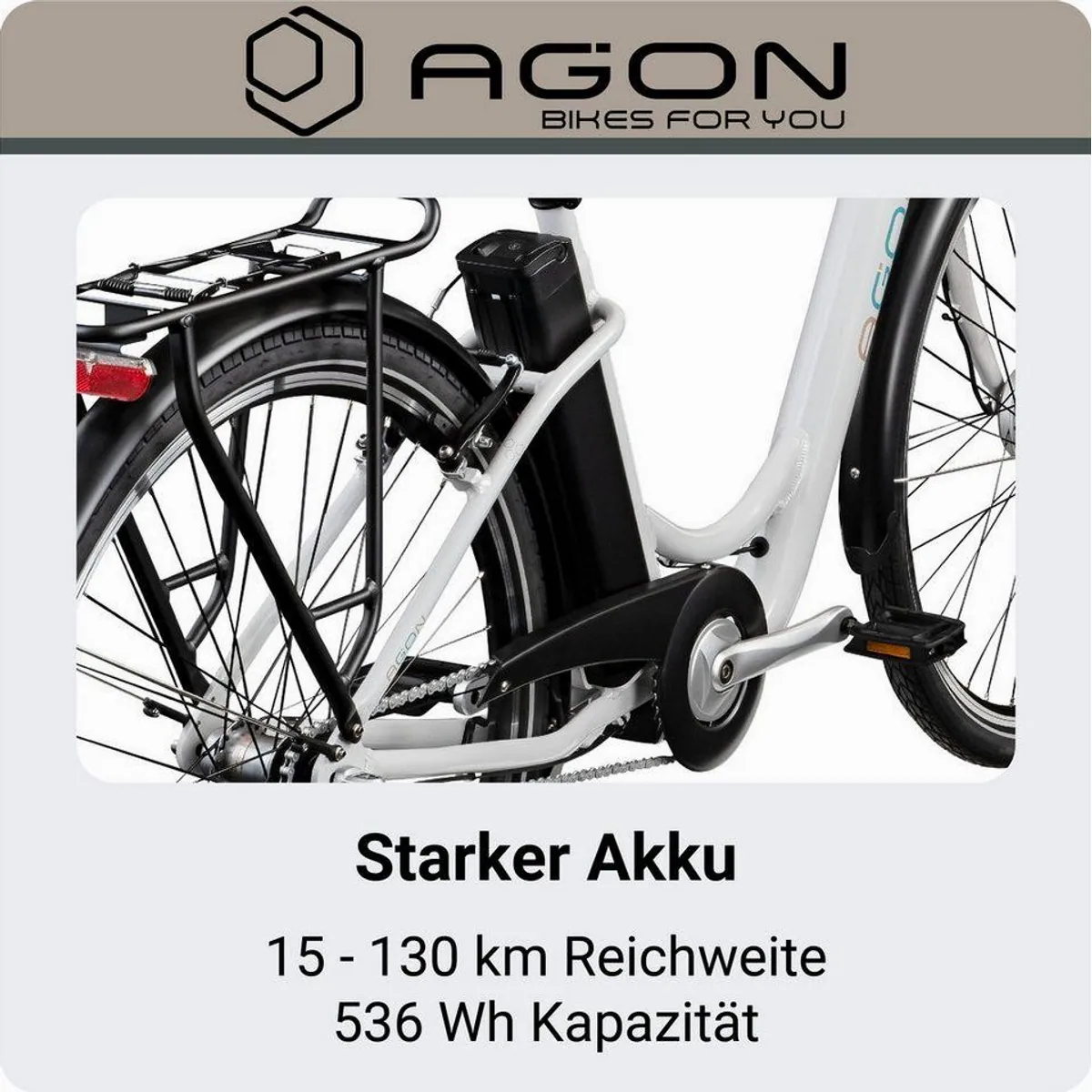 Agon E-Bike Cityrad Aurora, 3-Gang Nabenschaltung, 536 Wh Akku — Komfort, Effizienz, Design 3