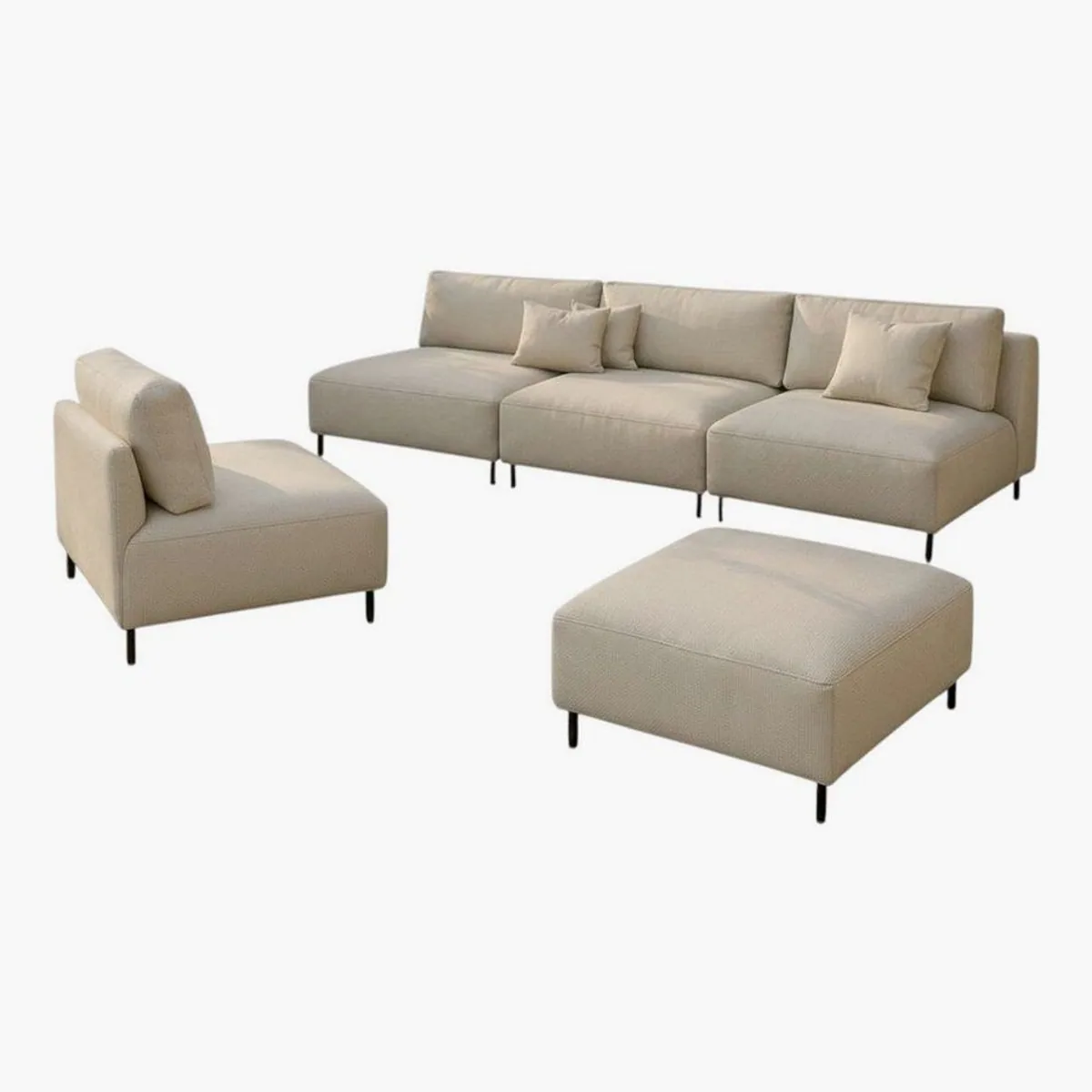 A&J MöbelLand Gartenlounge-Set SUN, modernes Design, hoher Komfort, modulare Bauweise 2