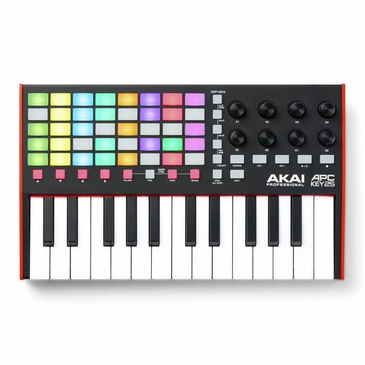 Akai Professional APC Key 25 MkII, 25 anschlagdynamische Tasten, RGB-Clip-Matrix, USB powered