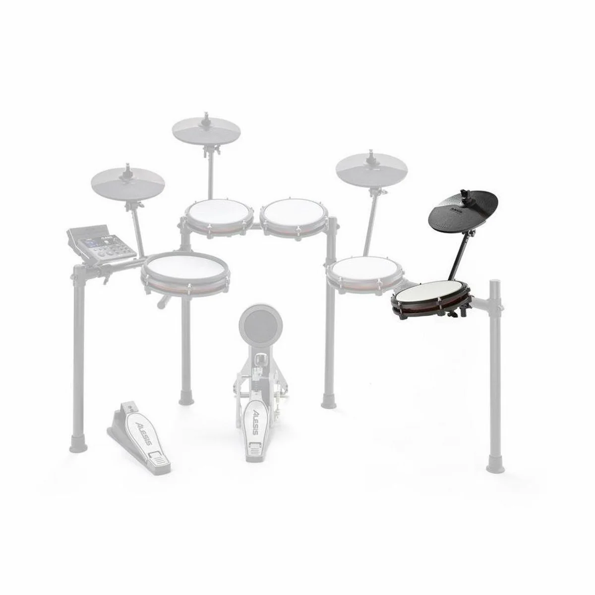 ALESIS Nitro Max Expansion Pack, 10" Cymbal Pad mit Choke-Funktion, 8" Dual Zone Drum Pad mit Mesh Head