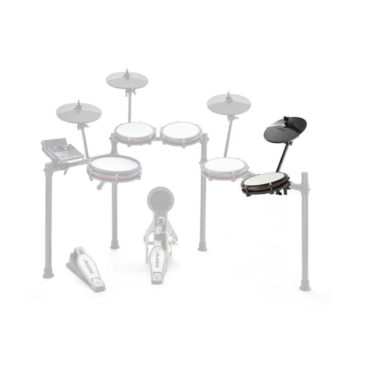 ALESIS Nitro Max Expansion Pack, 10" Cymbal Pad mit Choke-Funktion, 8" Dual Zone Drum Pad mit Mesh Head 4