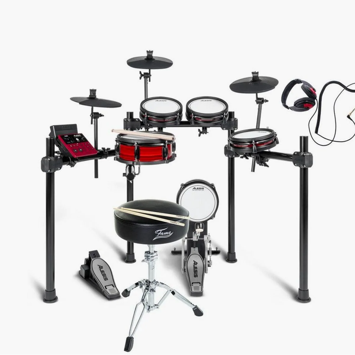 ALESIS Nitro Pro E-Drum Set, 36 Drumkits, Bluetooth & Recording-Funktion
