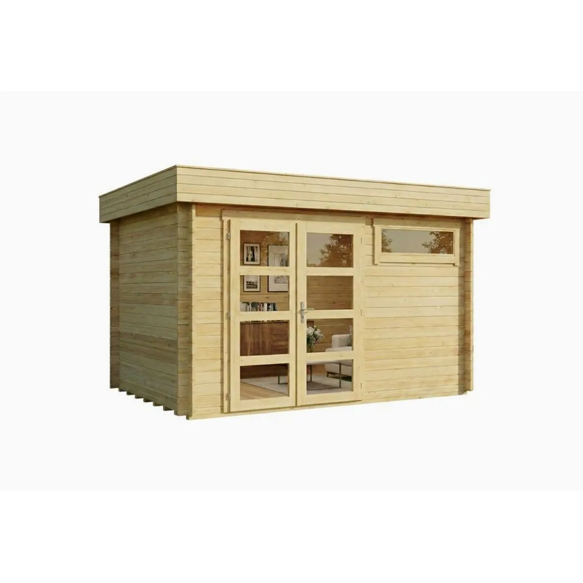 Alpholz Gartenhaus Leandro, 28 mm Wandstärke, inkl. Fußboden — großzügiger Stauraum, langlebige Materialien, modernes Design 4