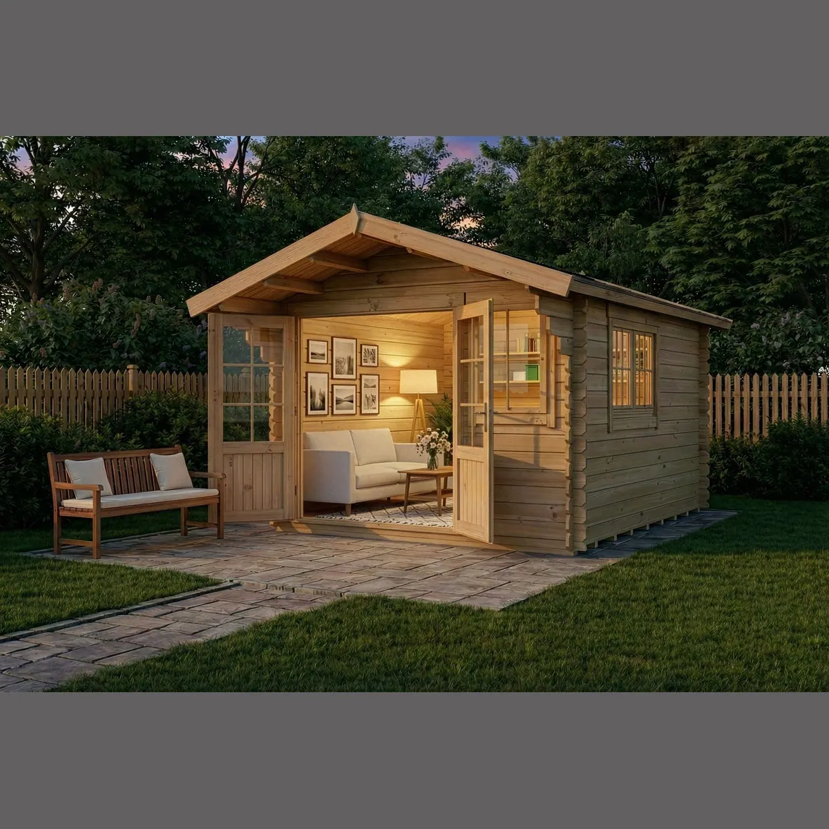 Alpholz Gartenhaus Gabriel, vielseitig & wetterfest – 28 mm Wandstärke, inkl. Fußboden 4