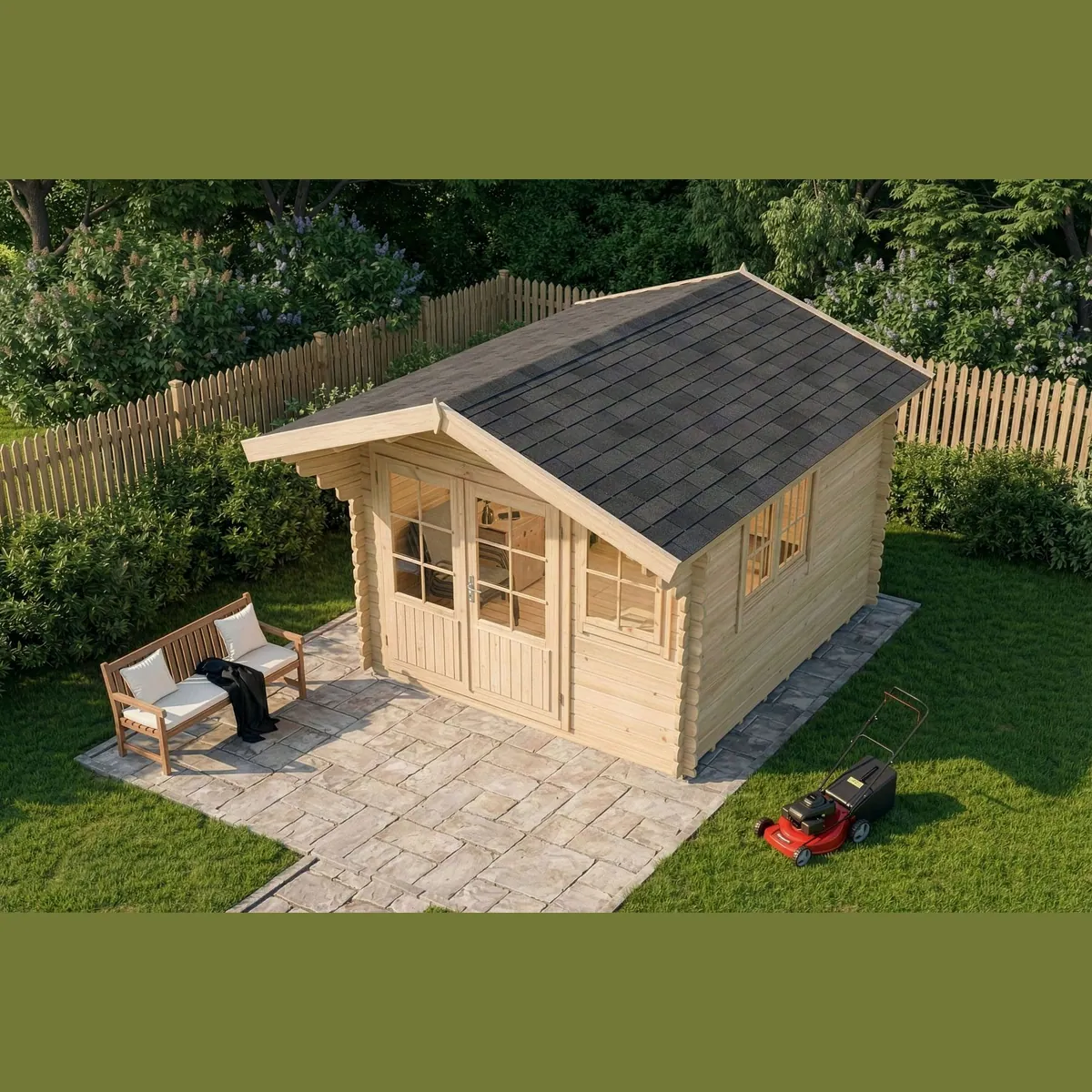 Alpholz Gartenhaus Gabriel, vielseitig & wetterfest – 28 mm Wandstärke, inkl. Fußboden 5
