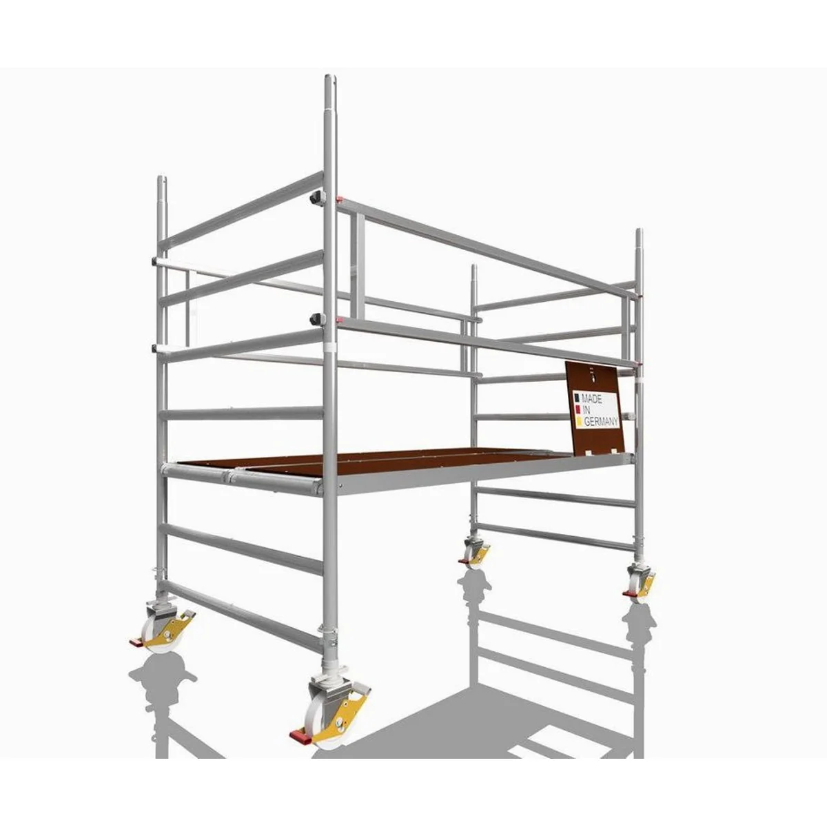 ALTEC Aluminium Fahrgerüst AluLight, höhenverstellbar bis 14m, 135cm breit, mit Ø200mm Rollen