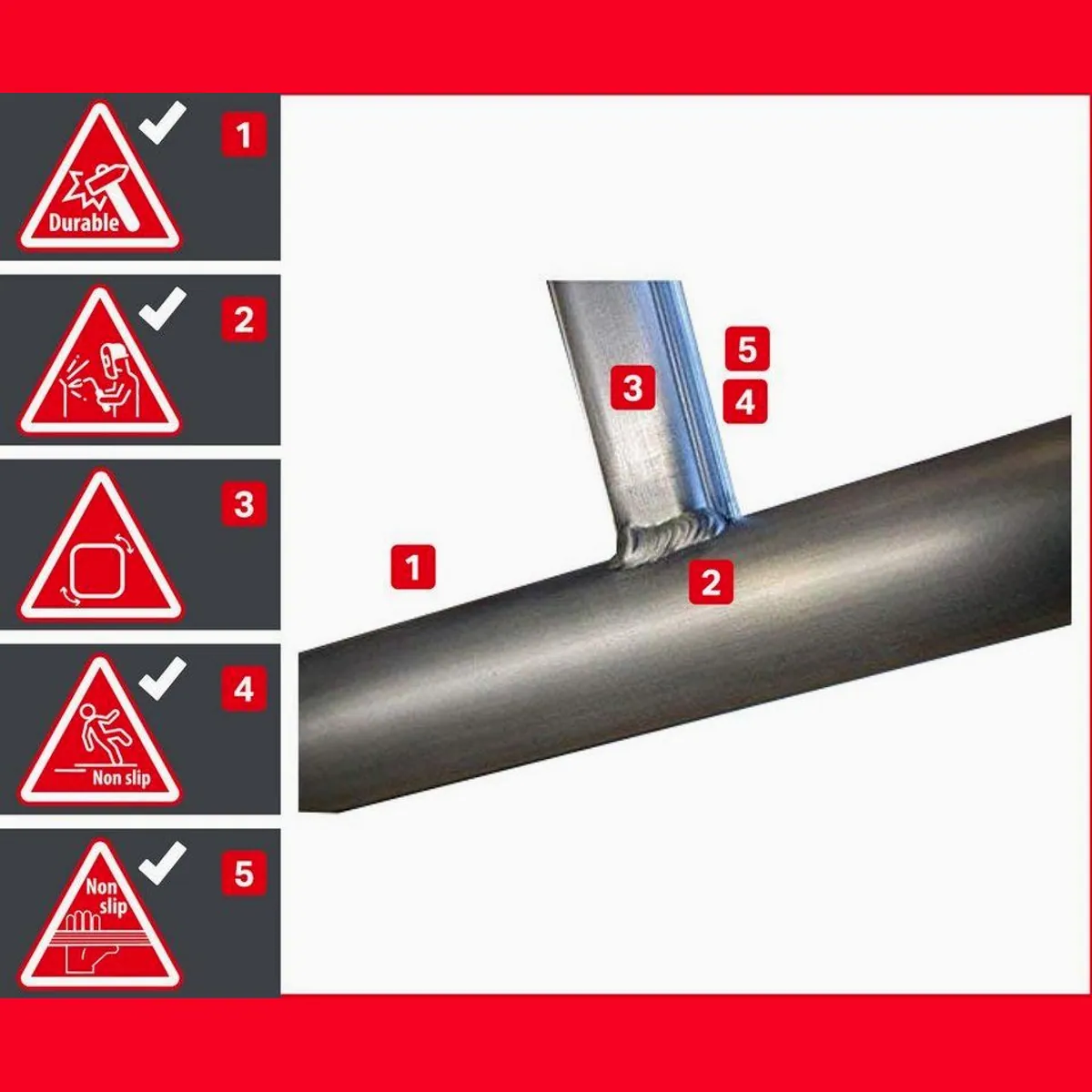 ALTEC Aluminium Fahrgerüst Rollfix 2.0, Werkzeugloser Aufbau, Hohe Belastbarkeit, Made in Germany 3