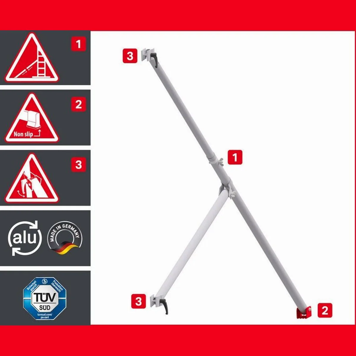 ALTEC Aluminium Fahrgerüst Rollfix 2.0, Werkzeugloser Aufbau, Hohe Belastbarkeit, Made in Germany 5