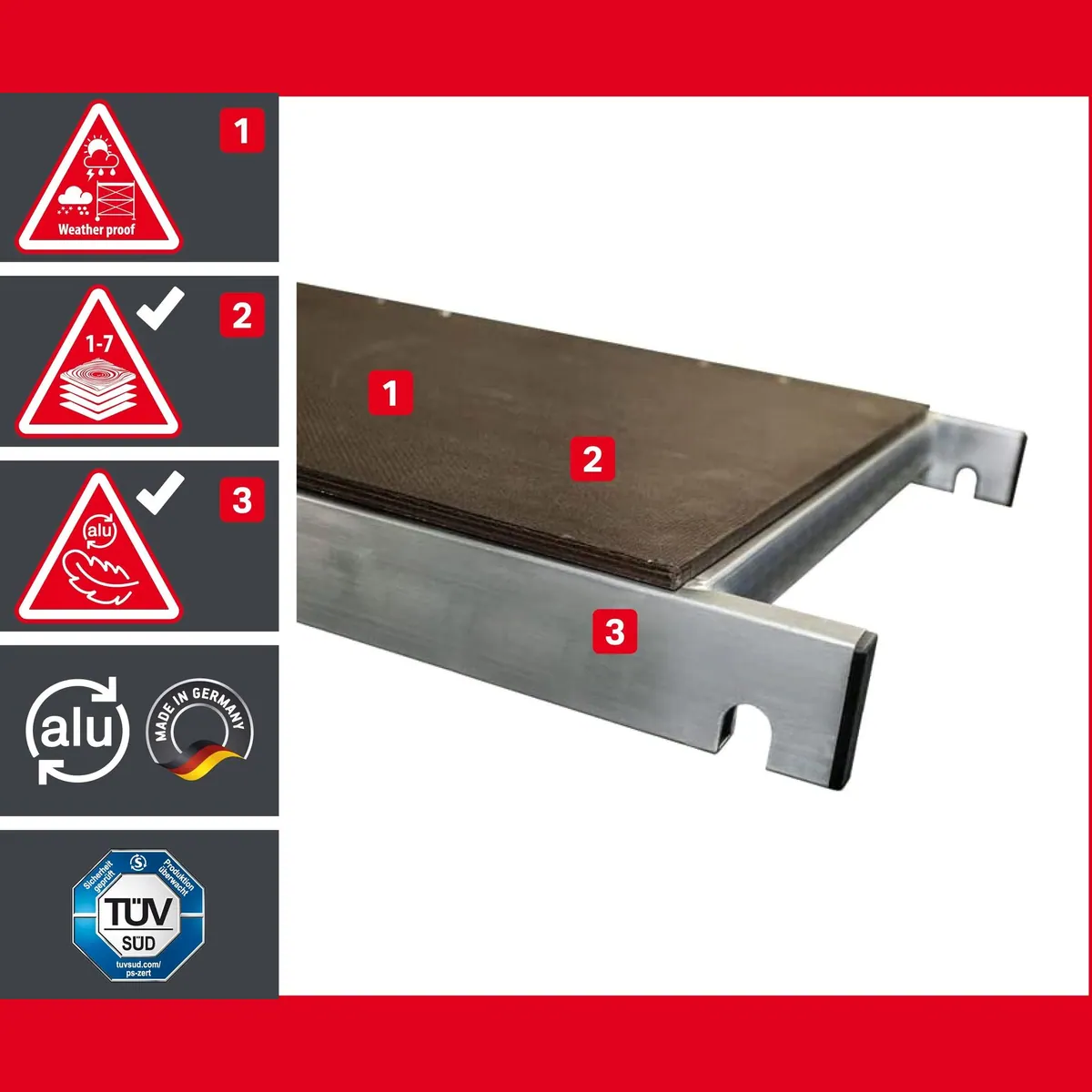 ALTEC Aluminium Fahrgerüst Rollfix 2.0, maximale Arbeitshöhe 10 m, TÜV geprüft 5