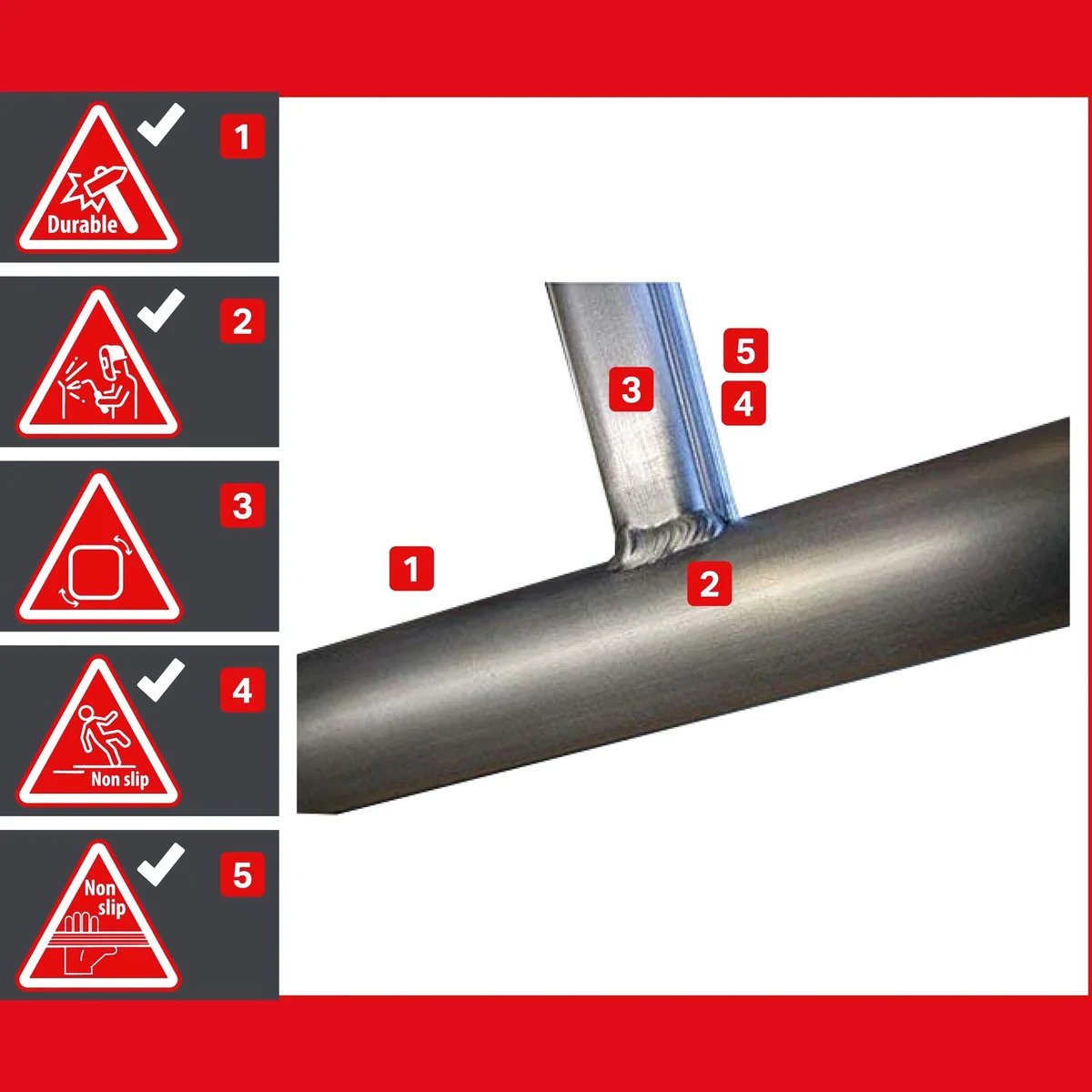 ALTEC Aluminium Fahrgerüst Rollfix 2.0, Werkzeugfreier Aufbau, TÜV-geprüft, 10 m Arbeitshöhe 2