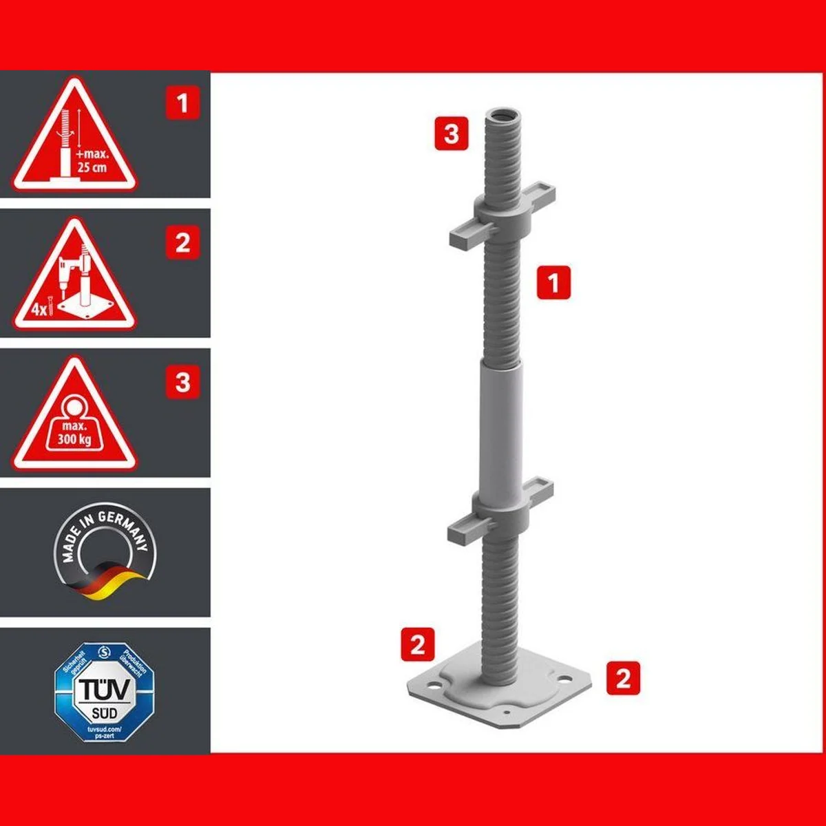 ALTEC Aluminium Rollfix 1.0, werkzeugfreier Aufbau, maximale Arbeitshöhe 10 Meter 2