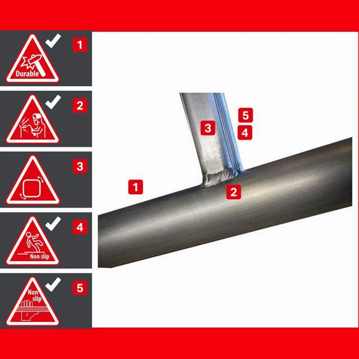 ALTEC Aluminium Rollfix 1.0, werkzeugfreier Aufbau, maximale Arbeitshöhe 10 Meter 3