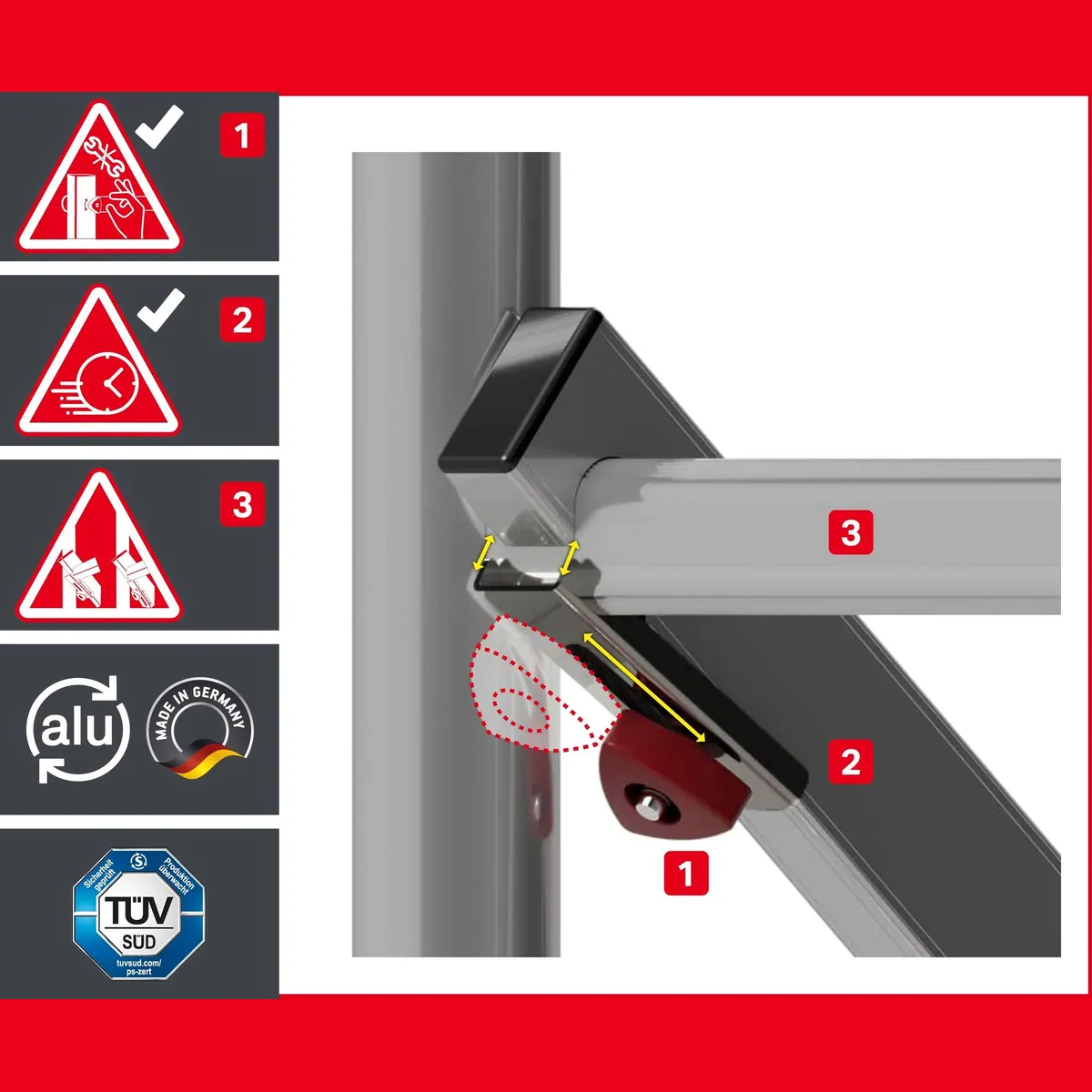 ALTEC Rollfix 1.0 Fahrgerüst, maximale Arbeitshöhe 10 Meter, TÜV geprüft, leicht montierbar 3
