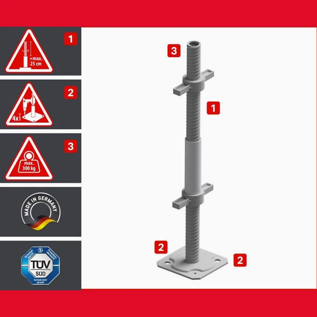 ALTEC Aluminium Fahrgerüst Rollfix 1.0, teleskopierbare Traverse, hohe Stabilität, maximale Arbeitshöhe 10 Meter 2