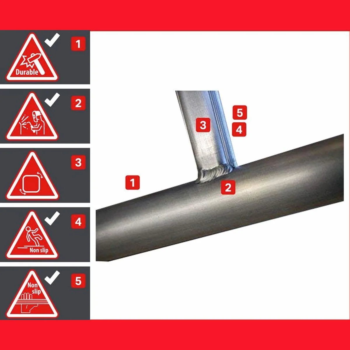 ALTEC Aluminium Fahrgerüst Rollfix 1.0, teleskopierbare Traverse, hohe Stabilität, maximale Arbeitshöhe 10 Meter 3