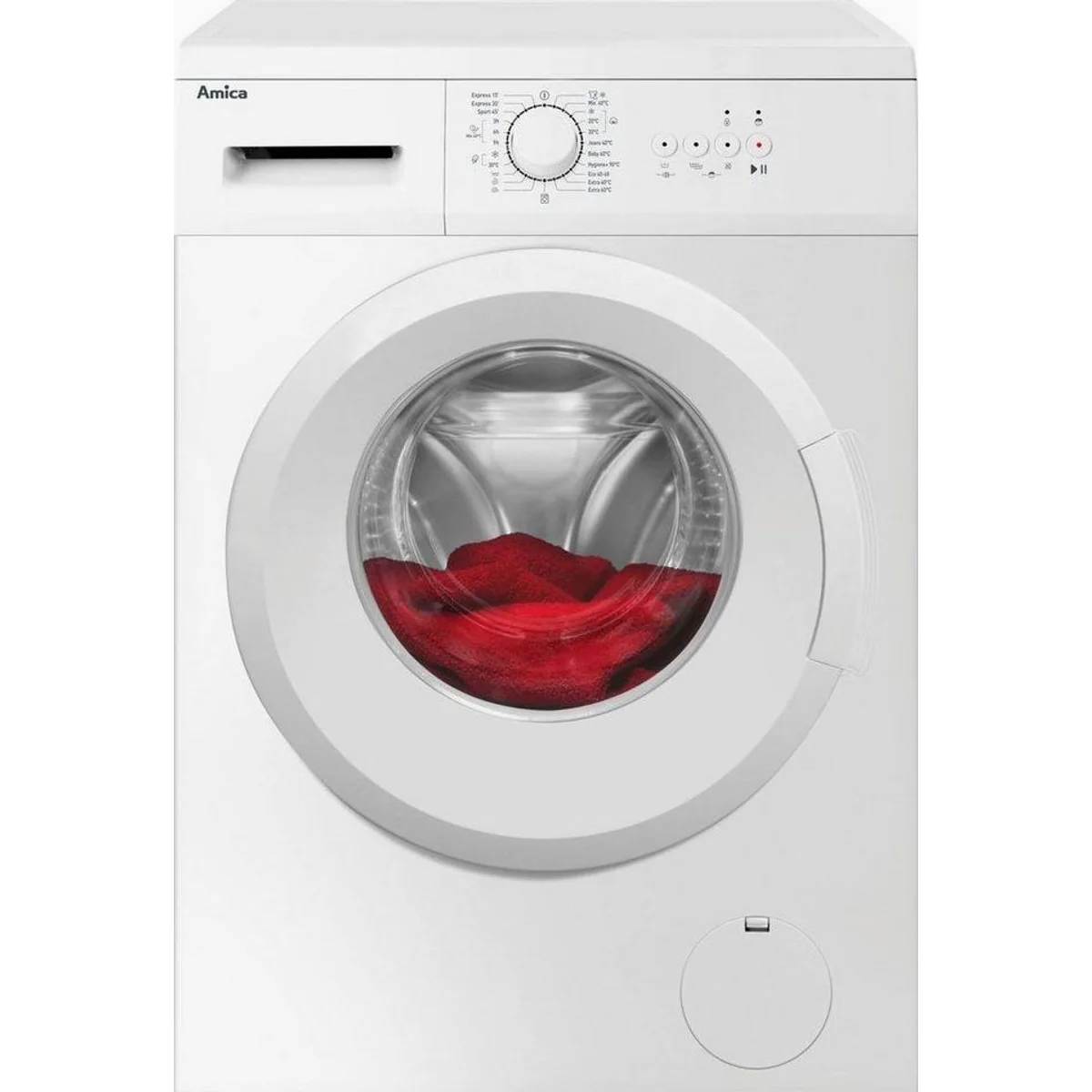 Amica WA 461 022 / PPS 61002 W Waschmaschine, 6 kg, 1000 U/min — Kindersicherung, Schaumerkennung, Startzeitvorwahl