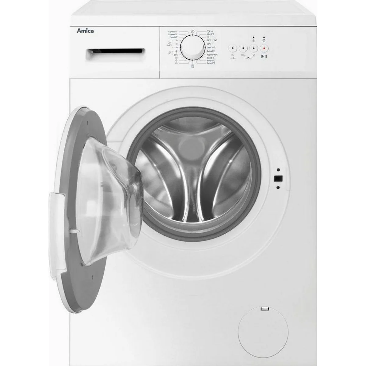 Amica WA 461 022 / PPS 61002 W Waschmaschine, 6 kg, 1000 U/min — Kindersicherung, Schaumerkennung, Startzeitvorwahl 3