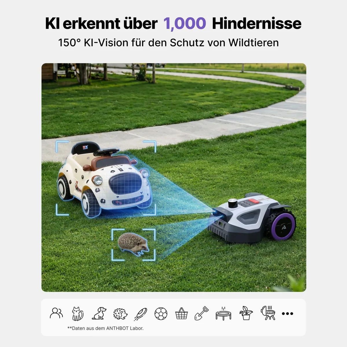 ANTHBOT M5 PRO Mähroboter, HoloSense Quad-Fusion, RTK-Set & Garage Pro — für bis zu 700 m² Rasenfläche 5
