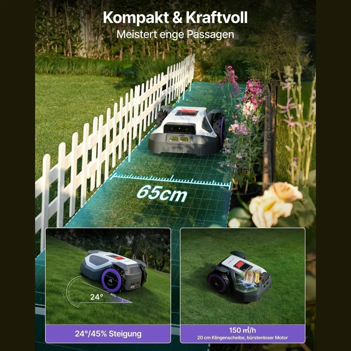 ANTHBOT M5 Rasenmähroboter, RTK-Navigation, HDR-Dual-Vision, 700 m² 4