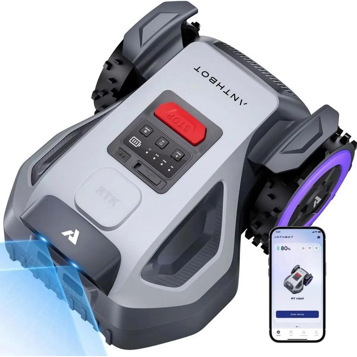ANTHBOT M9 Mähroboter, RTK-Navigation, KI-Hinderniserkennung, automatische Rasenpflege