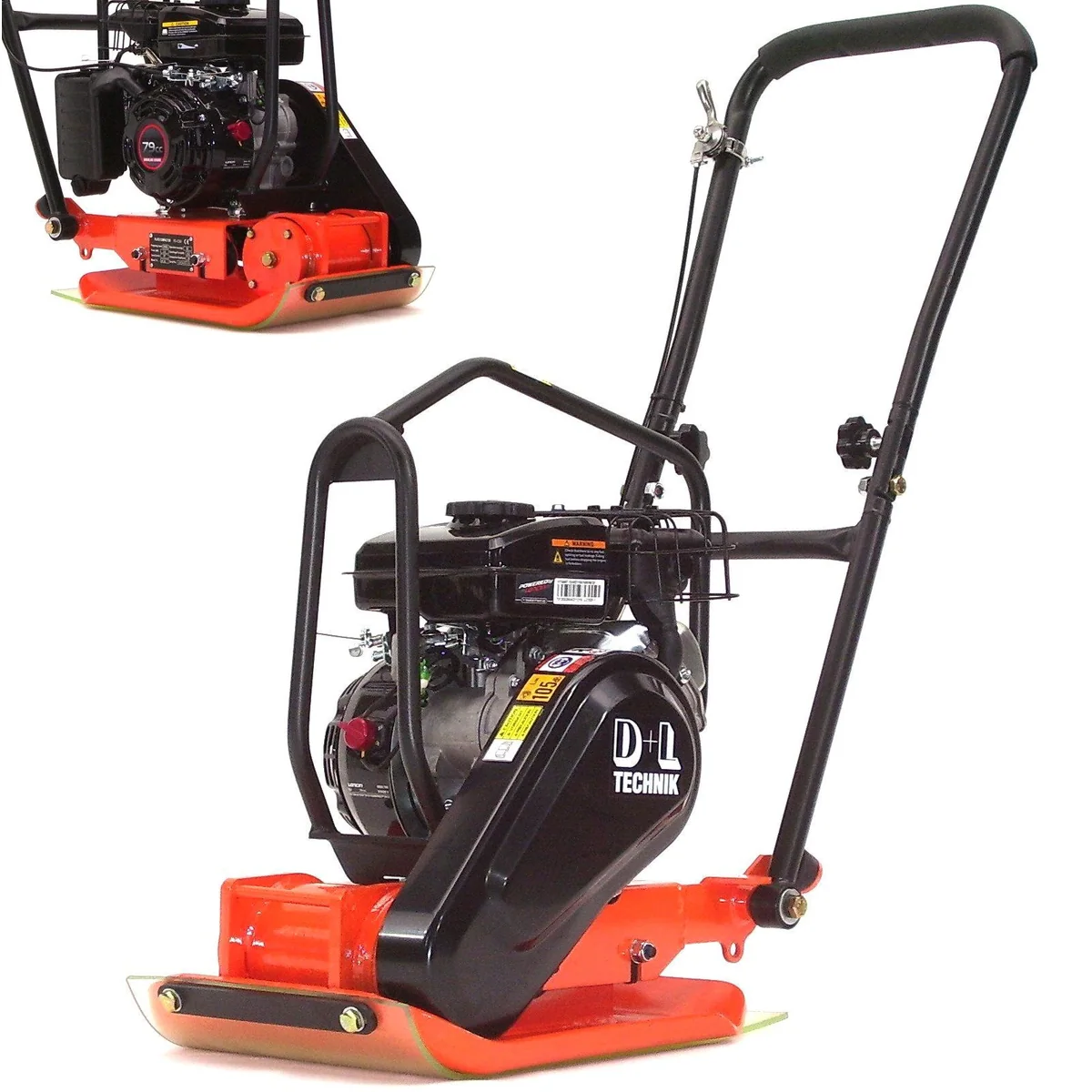 Apex Rüttelplatte 50, 3PS Motor, 8 kN Verdichtungsleistung — ideal für Pflasterarbeiten