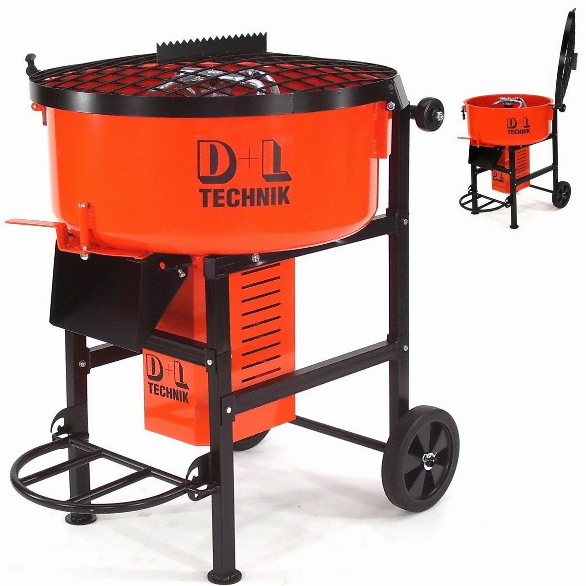 Apex Zwangsmischer 120L, leistungsstarker 1500W Motor, klappbare Entnahmeklappe