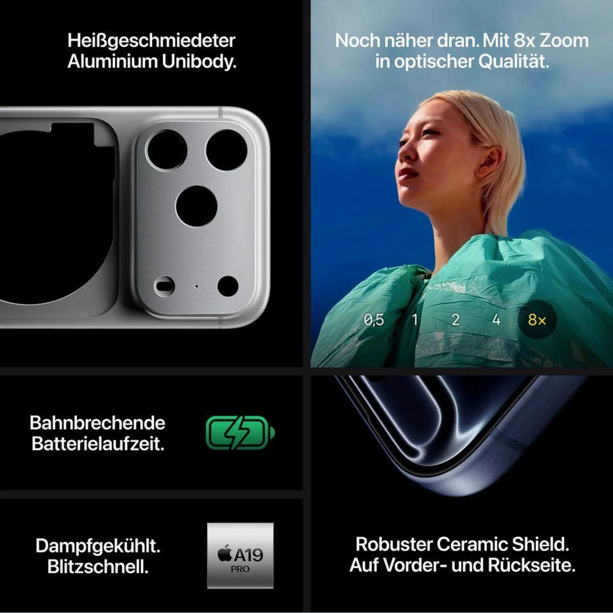 Apple iPhone 17 Pro Max Smartphone, 6,9 Zoll Display, 256 GB Speicher, 48 MP Kamera 5
