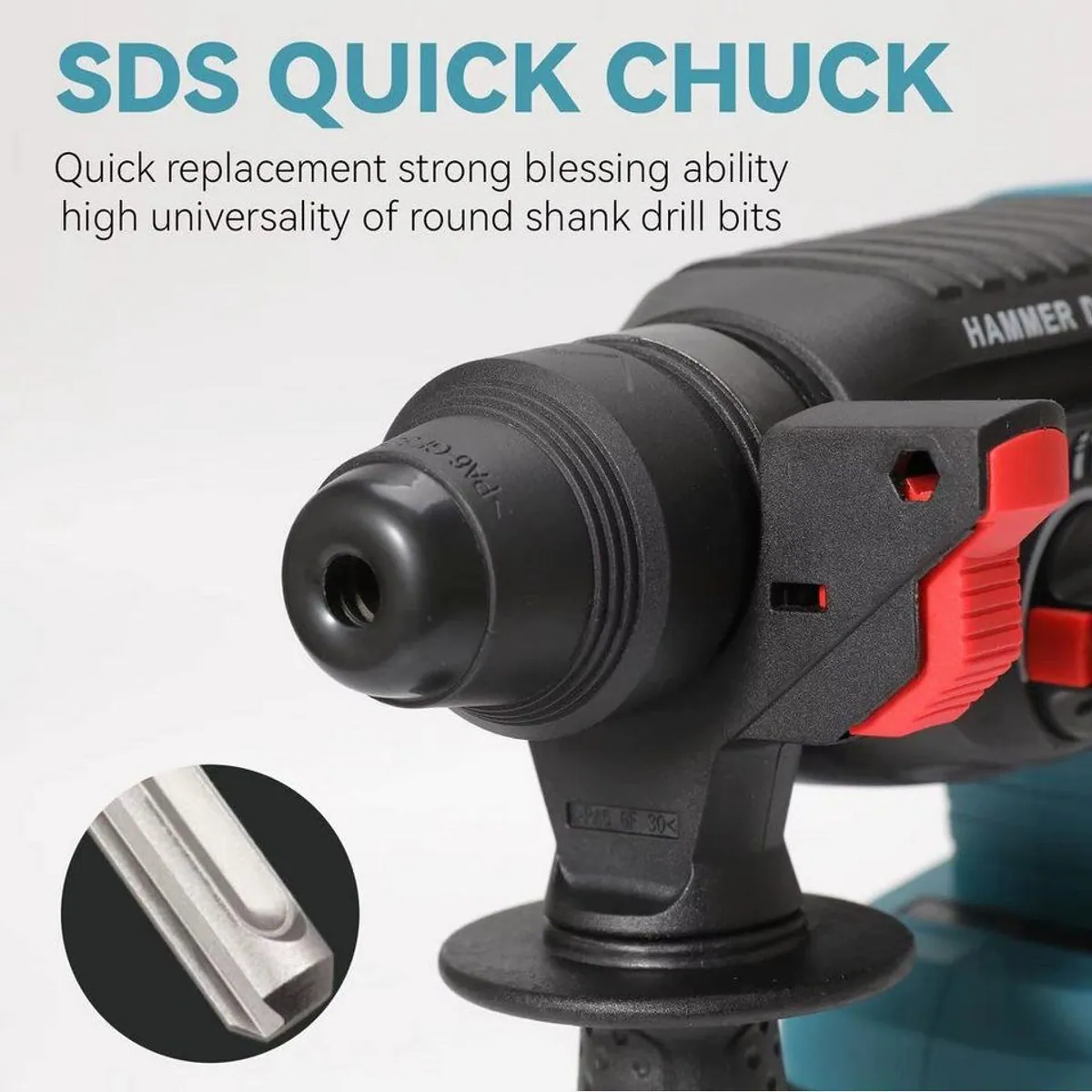 Athlix Akku-Bohrhammer, hohe Schlagkraft und flexible Nutzung — 1 J Schlagenergie, SDS-Werkzeugaufnahme, ergonomischer Griff 5
