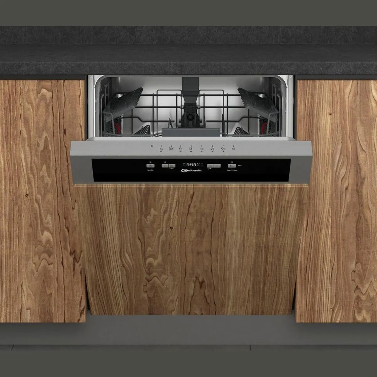 BAUKNECHT OBBC ECOSTAR 5320, teilintegrierbarer Geschirrspüler, 14 Maßgedecke, ActiveDry-Funktion