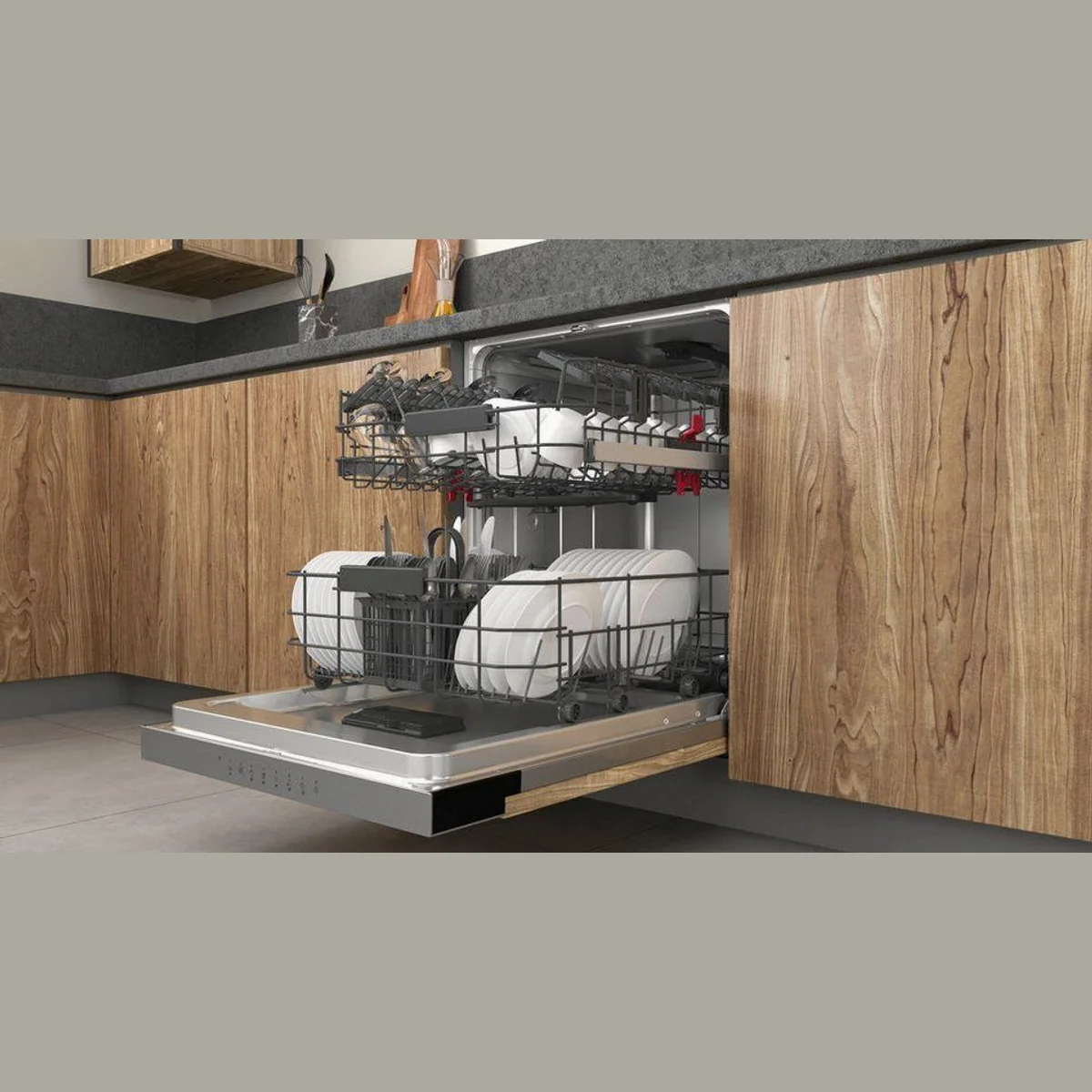 BAUKNECHT OBBC ECOSTAR 5320, teilintegrierbarer Geschirrspüler, 14 Maßgedecke, ActiveDry-Funktion 5
