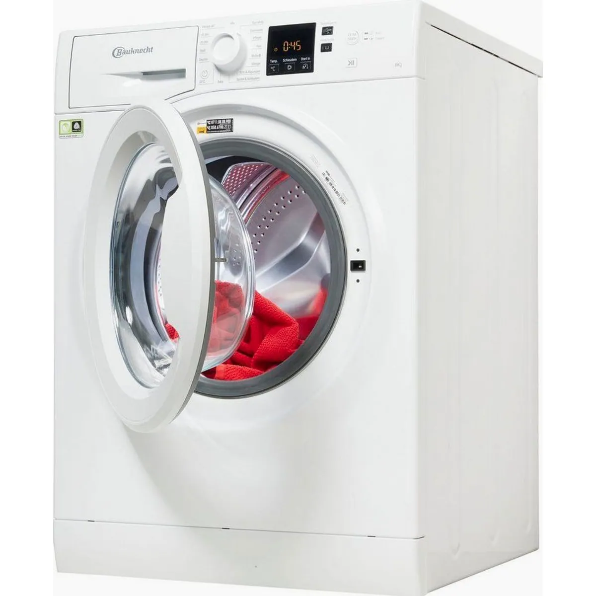 BAUKNECHT WWA 843 B Waschmaschine, 8 kg Fassungsvermögen, ProSilent-Motor 2