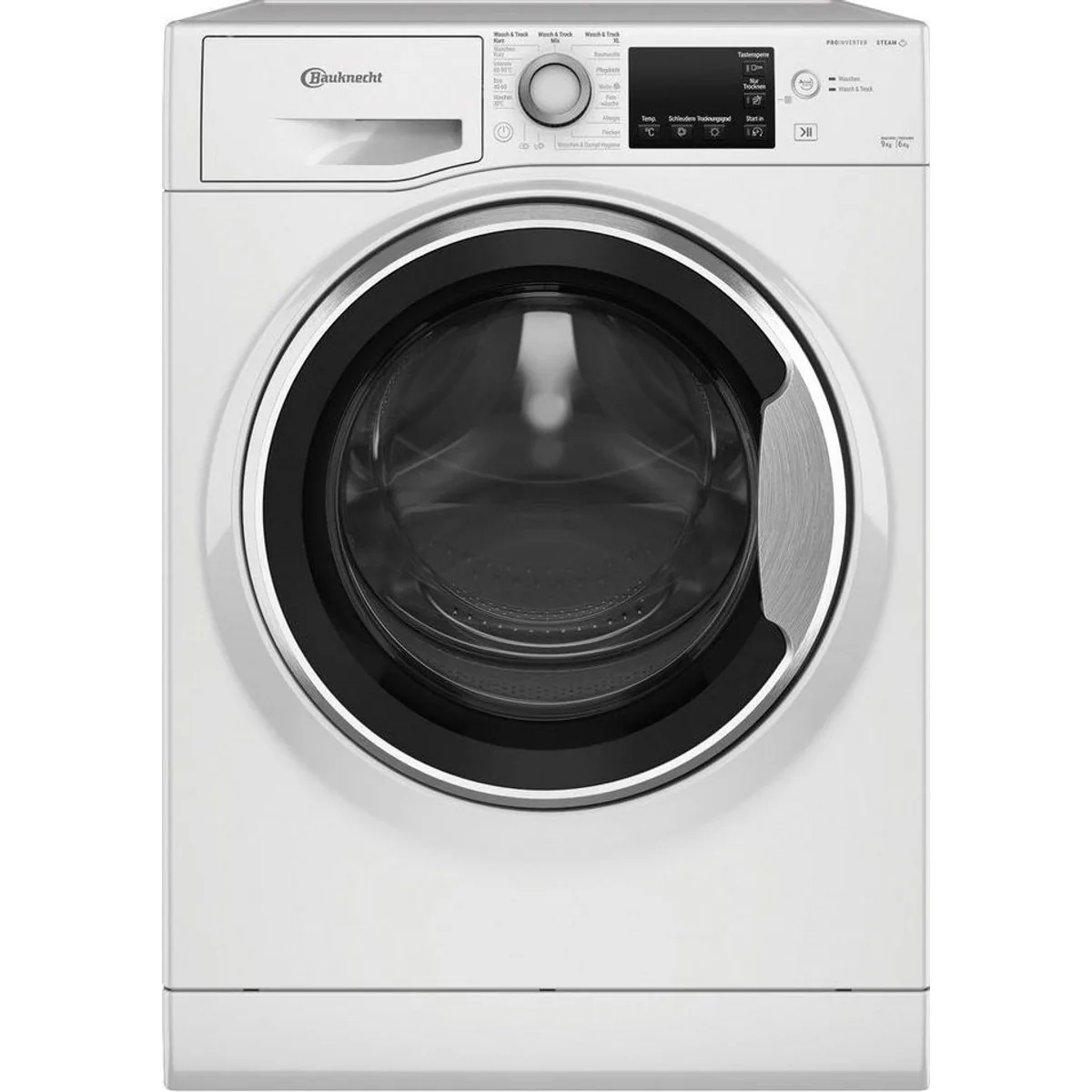 BAUKNECHT Waschtrockner WATK Sense 96 41 N, 9 kg, 6 kg, Invertermotor, Fleckenentfernung 20°C 3