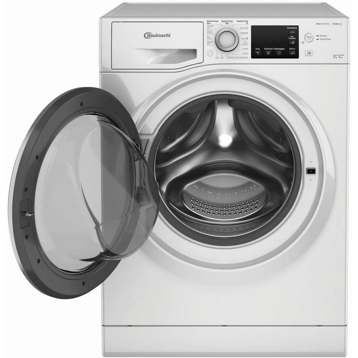 BAUKNECHT Waschtrockner WATK Sense 96 41 N, 9 kg, 6 kg, Invertermotor, Fleckenentfernung 20°C 5