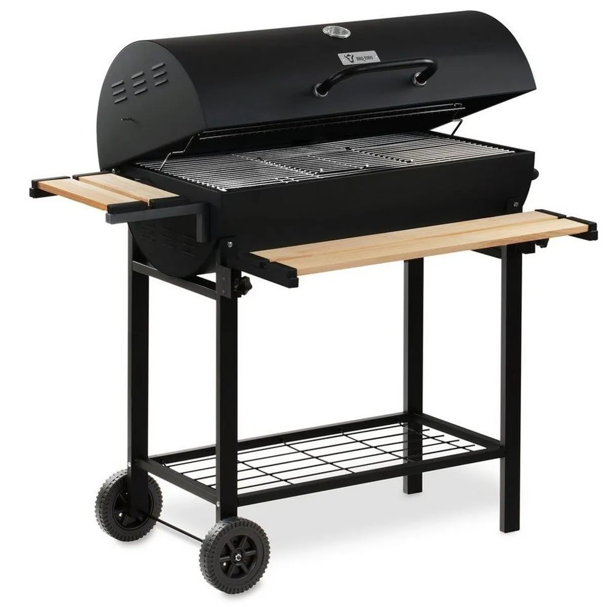 BBQ-Toro Holzkohlegrillwagen, vielseitig einsetzbar, inkl. Thermometer und Smoker-Funktion