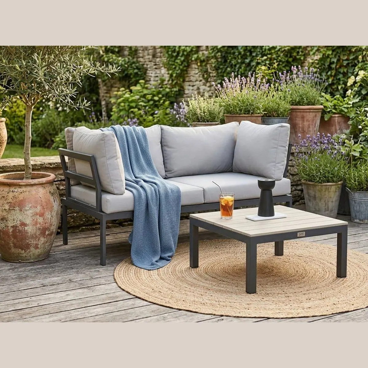 Beautysofa SANTORINI Gartenlounge-Set, modulare Flexibilität, skandinavisches Design 4
